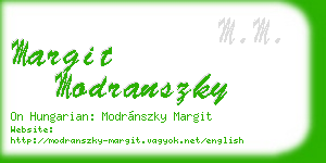 margit modranszky business card
